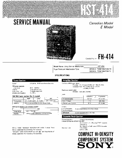 SONY HST-414 S.M.